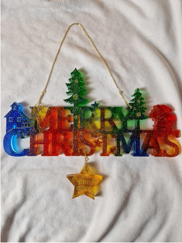 Merry Christmas Schriftzug - Epoxid Harz Shop Schweiz
